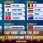 Cập Nhật Lịch Thi Đấu Bảng J Argentina Trên BiaomTV