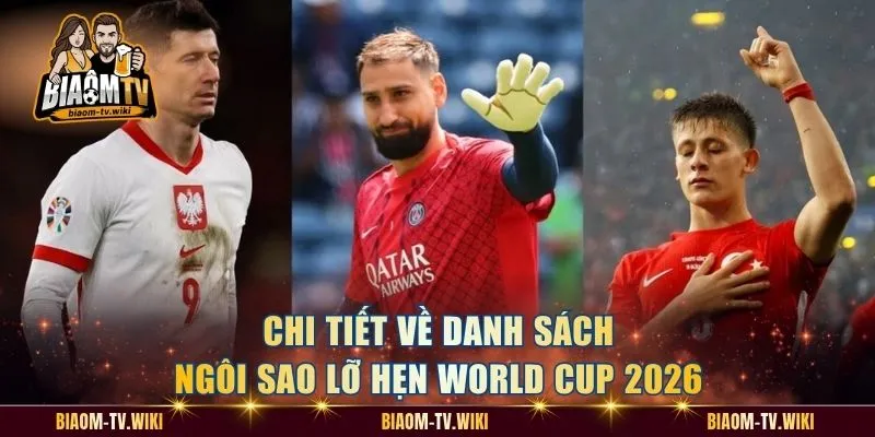 Chi tiết về danh sách ngôi sao lỡ hẹn World Cup 2026